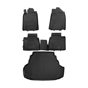Lexus ES 350 3D Floor-Trunk Mats - Omac - KIT - Black - '07-'12 Lexus ES 350 3D Floor-Trunk Mats - Omac - KIT - Black - '07-'12